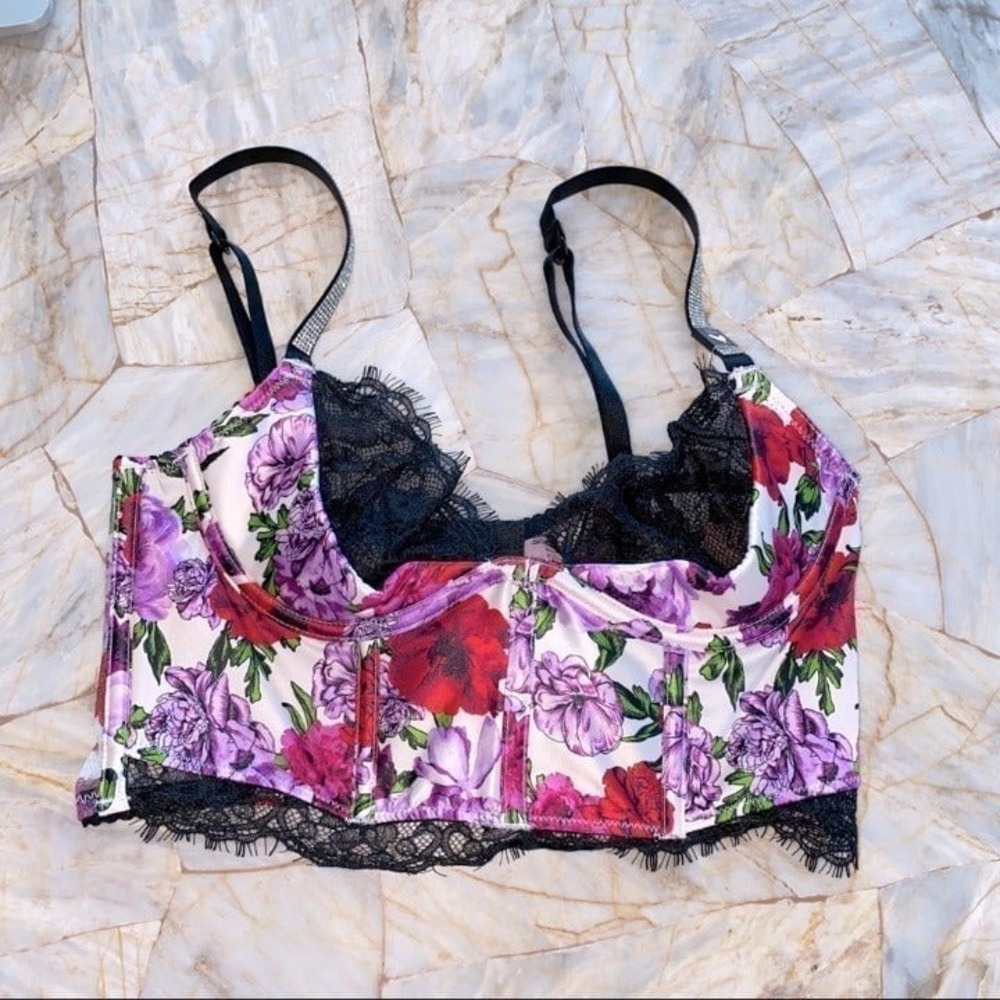 VS VERY SEXY Satin Shine Strap Quarter Cup Bra Top  32B